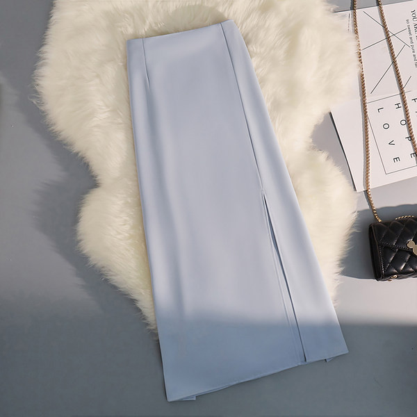 Uus mudel lõhiku ja kõrge vöökohaga naiste seelik