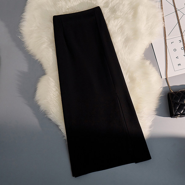 Uus mudel lõhiku ja kõrge vöökohaga naiste seelik