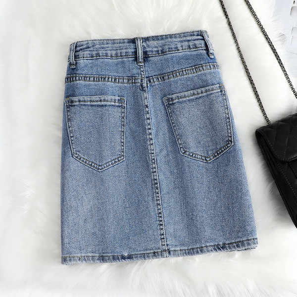 Lühike kõrge vöökohaga teksaseelik