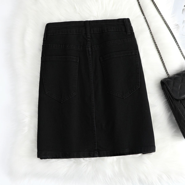 Lühike kõrge vöökohaga teksaseelik