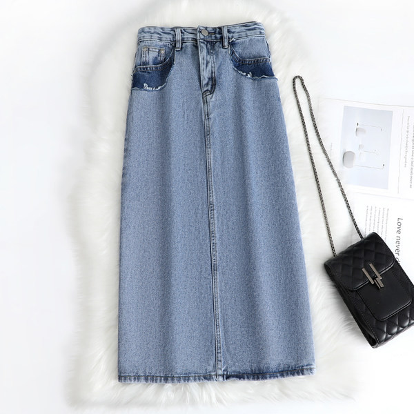 Pikk moodne taskutega teksaseelik