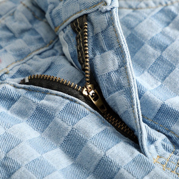 Casual τζιν φούστα με σκίσιμο