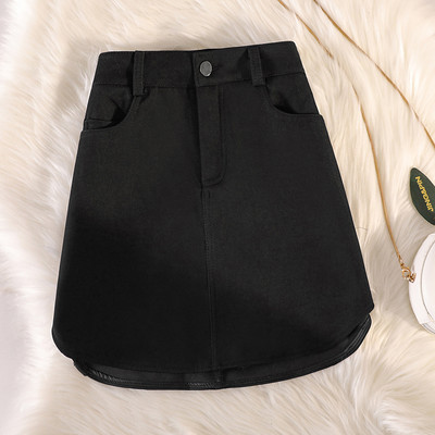 Naiste lühike kõrge vöökohaga seelik – kahte värvi