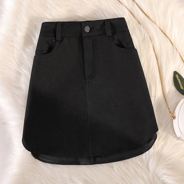 Naiste lühike kõrge vöökohaga seelik – kahte värvi