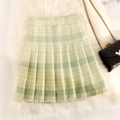 Naiste kõrge vöökohaga plisseeritud seelik