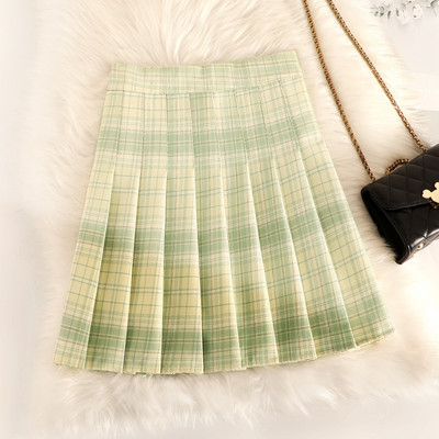 Naiste kõrge vöökohaga plisseeritud seelik