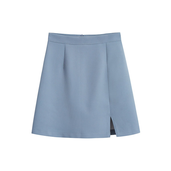 Lihtne kõrge vöökohaga naiste seelik