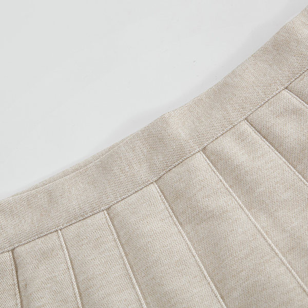 Lühike kõrge vöökohaga plisseeritud naiste seelik