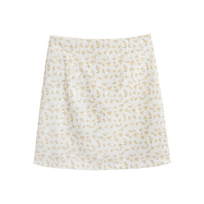 Lillemustri ja kõrge vöökohaga naiste seelik