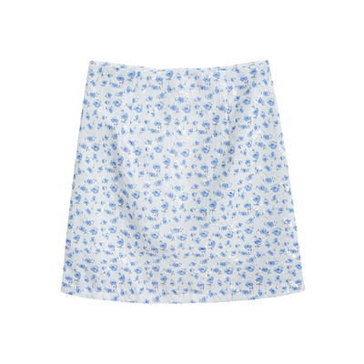 Lillemustri ja kõrge vöökohaga naiste seelik