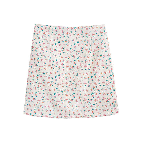 Lillemustri ja kõrge vöökohaga naiste seelik