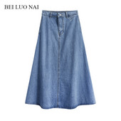 Naiste kõrge vöökohaga teksakleit