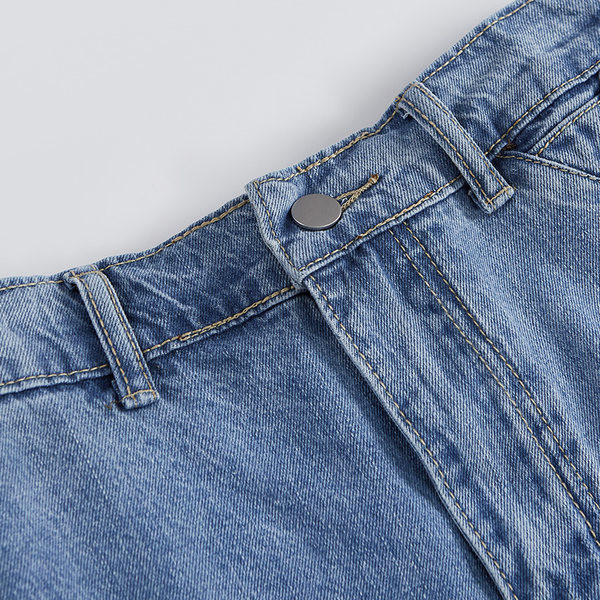 Naiste kõrge vöökohaga teksakleit