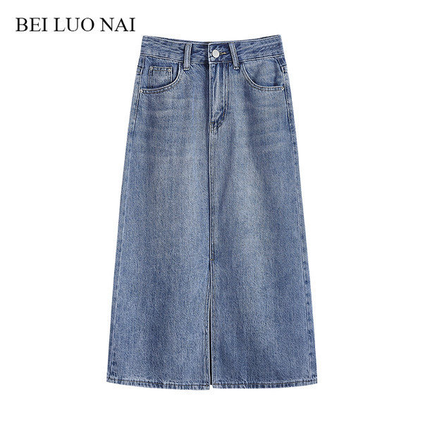 Naiste pikk teksaseelik kõrge vöökohaga