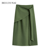 Fusta lunga de dama cu talie inalta - model casual