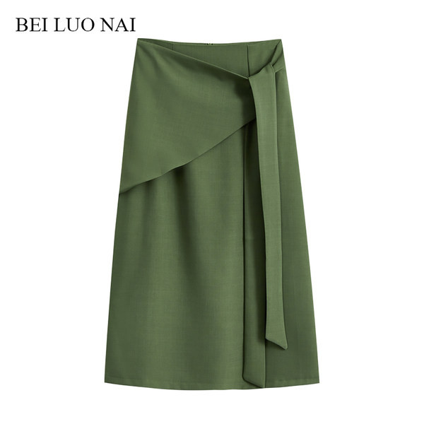 Fusta lunga de dama cu talie inalta - model casual