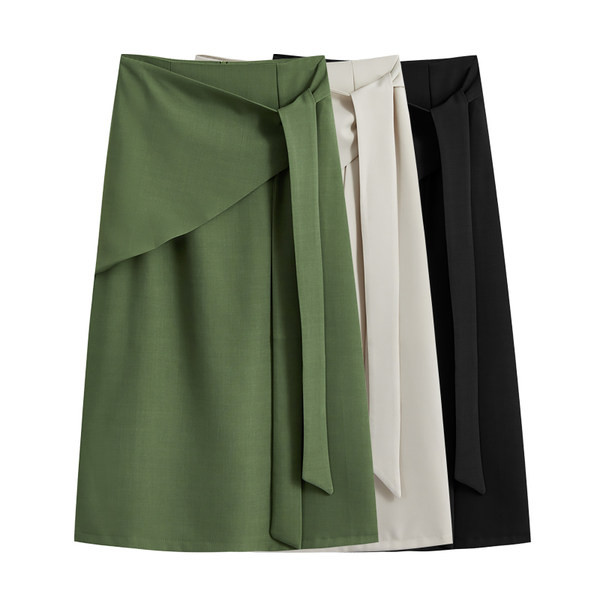 Fusta lunga de dama cu talie inalta - model casual