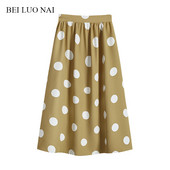 Naiste täpiline seelik kolmes värvitoonis