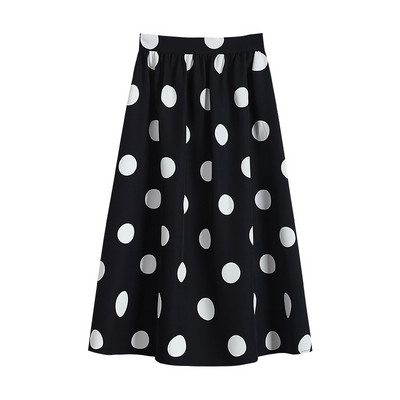 Naiste täpiline seelik kolmes värvitoonis