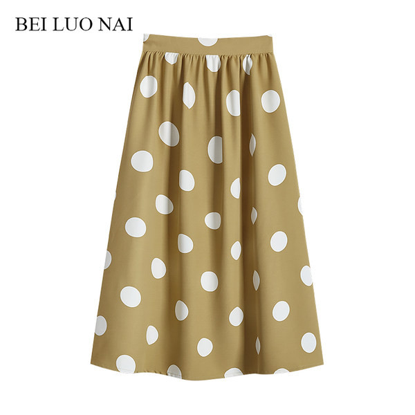 Naiste täpiline seelik kolmes värvitoonis