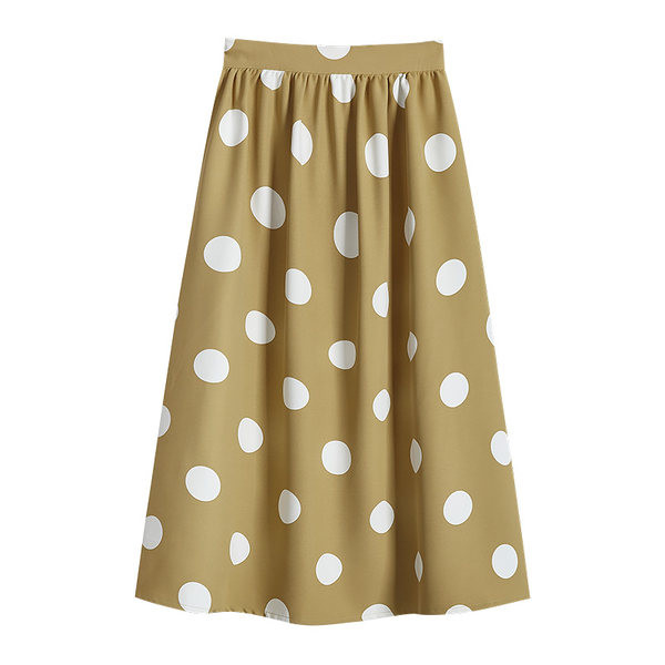 Naiste täpiline seelik kolmes värvitoonis