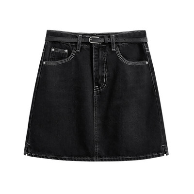 Naiste teksaseelik kõrge vöö ja vööga