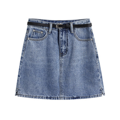 Naiste teksaseelik kõrge vöö ja vööga