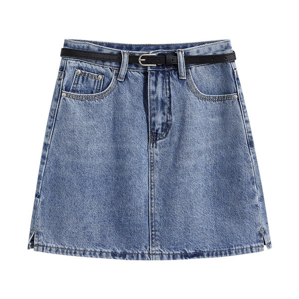 Naiste teksaseelik kõrge vöö ja vööga