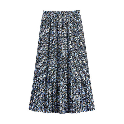 Värvilise mustriga vabaaja seelikulõikeline mudel