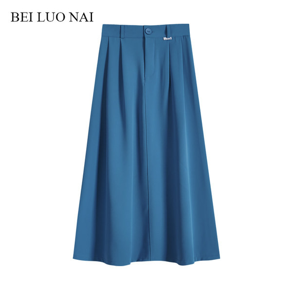 Neljas värvitoonis kõrge vöökohaga naiste seelik