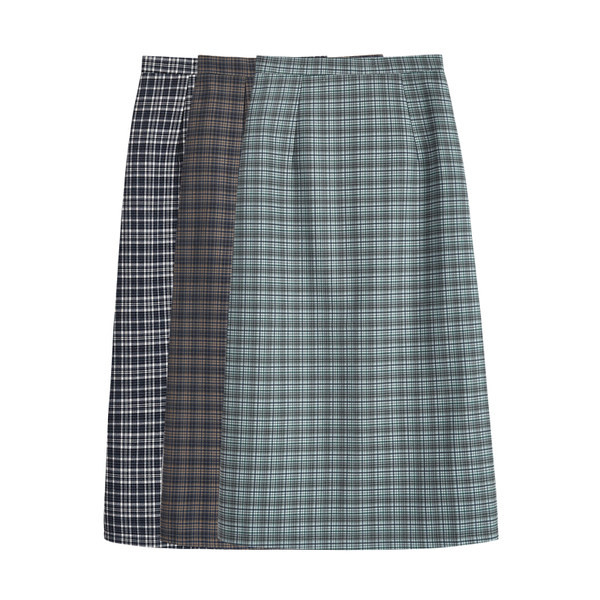 Ψηλόμεση καρό φούστα για γυναίκες