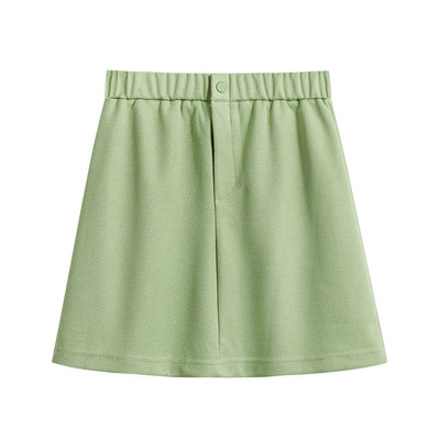 Kahes värvitoonis elastse vöökohaga naiste seelik