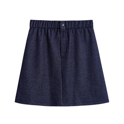 Kahes värvitoonis elastse vöökohaga naiste seelik