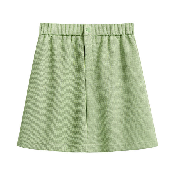 Kahes värvitoonis elastse vöökohaga naiste seelik