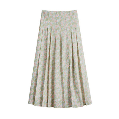 Neljas värvitoonis kõrge vöökohaga naiste seelik