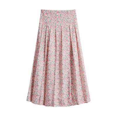 Neljas värvitoonis kõrge vöökohaga naiste seelik