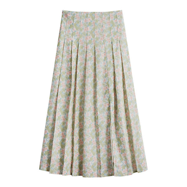 Neljas värvitoonis kõrge vöökohaga naiste seelik