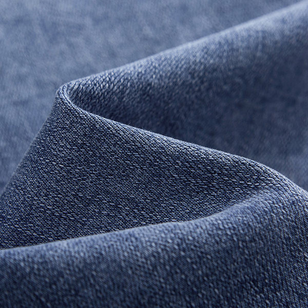 Lühike kõrge vöökohaga sinist naiste teksaseelik