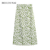 Naiste pikk seelik kõrge vöökohaga – loomamustriga