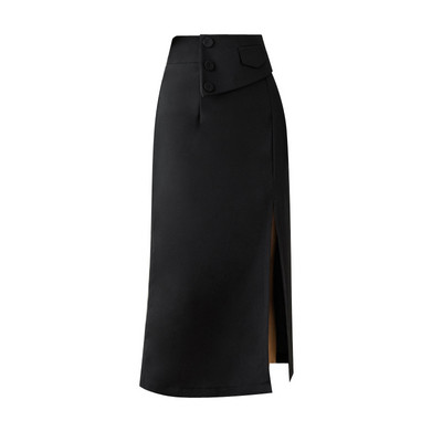 Γυναικεία φούστα με ψηλή μέση και σκίσιμο σε τρία χρώματα