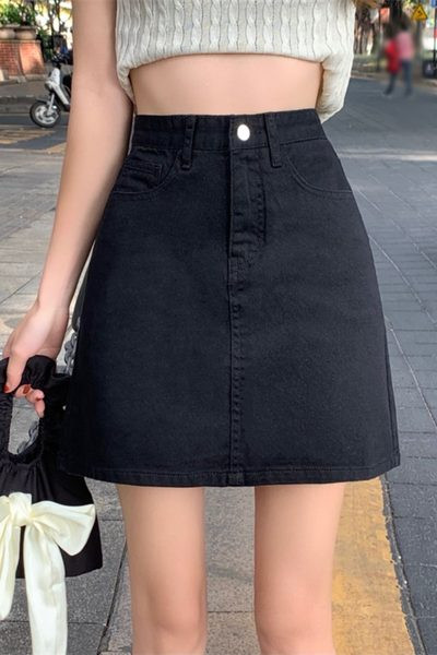 Fusta de dama cu talie inalta in trei culori