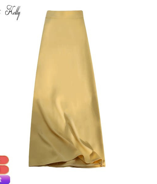 Pikk kõrge vöökohaga kevadseelik