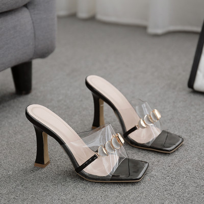 Дамски чехли с 9см ток