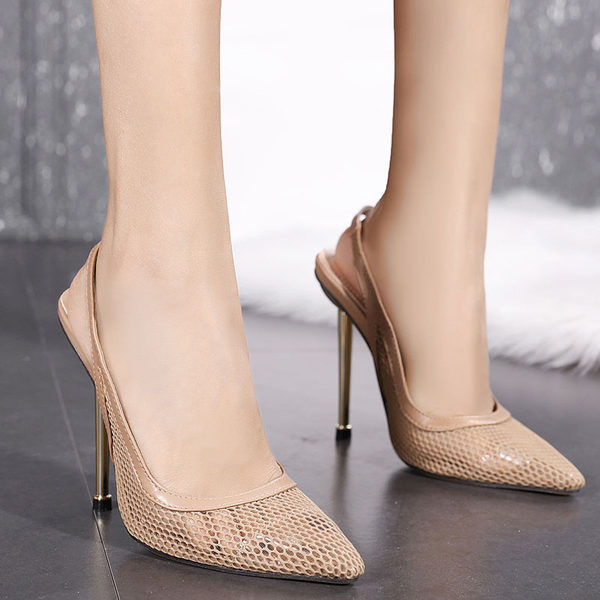 Дамски мрежести обувки - заострен модел