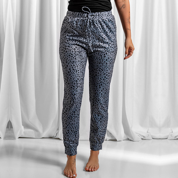 Ежедневни панталони с ластична талия и леопардов принт