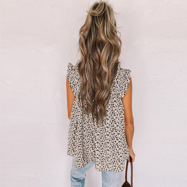 Широк модел потник с презрамки и къдри