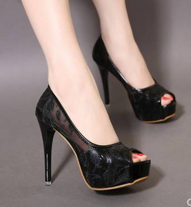 Елегантни дамски обувки с висок ток 12см