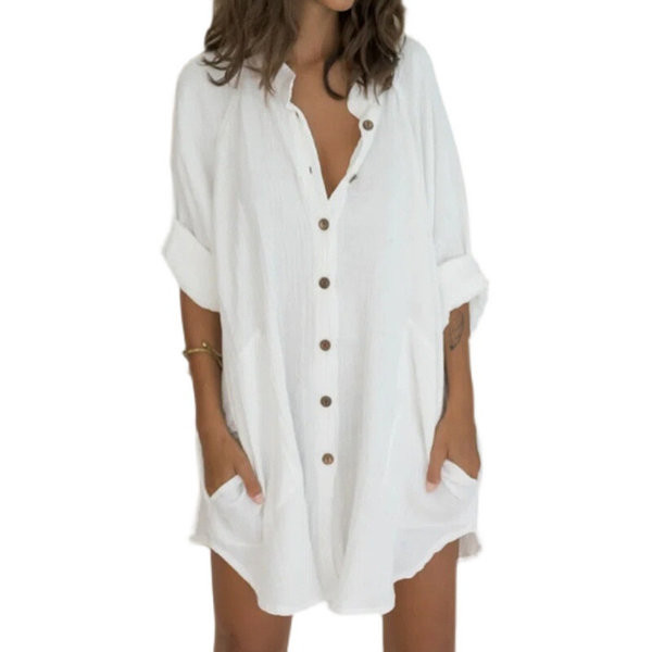 Дамска рокля с копчета 