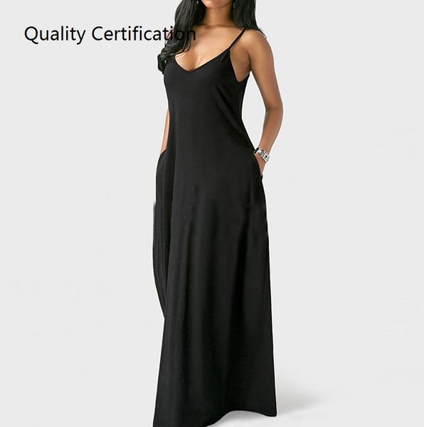 Дълга рокля в няколко цвята с тънки презрамки 