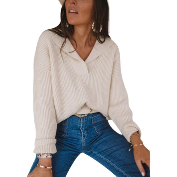 Ежедневна блуза с шпиц деколте